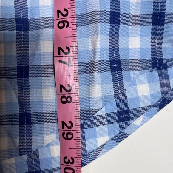 Peter Millar Men Crown Lite Performance Tech Shirt Stretch Check Size M - Picture 9 of 11
